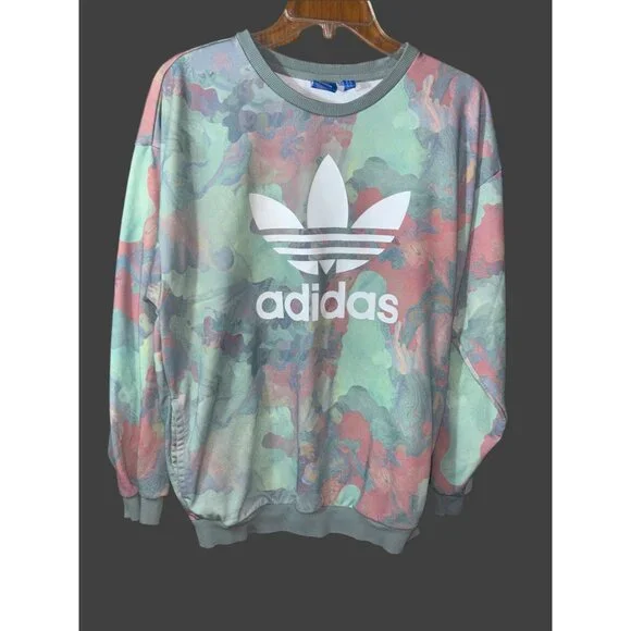 adidas Tops Adidas Pastel Camomarble Swirl Crewneck Sweatshirt